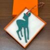 187 Factory Bag Charms Price Malachite Epsom / Violet Togo Deer Charms