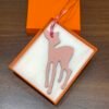 Hong Kong 187 Factory Deer Charm Epsom Rose Purple / Togo Rose Sakura