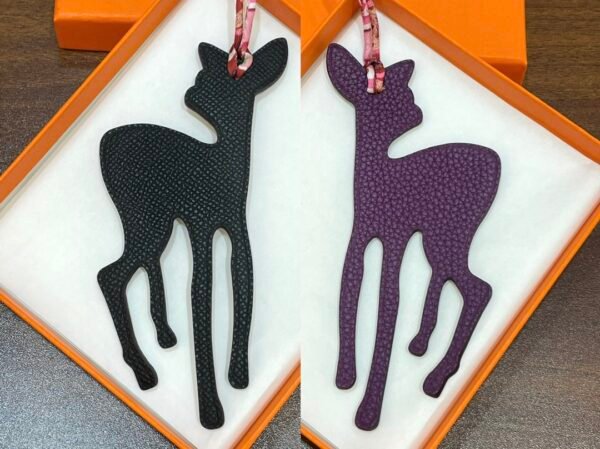 Russia Moscow 187 Factory Epsom Leather Noir / Togo Leather Violet Deer Charm