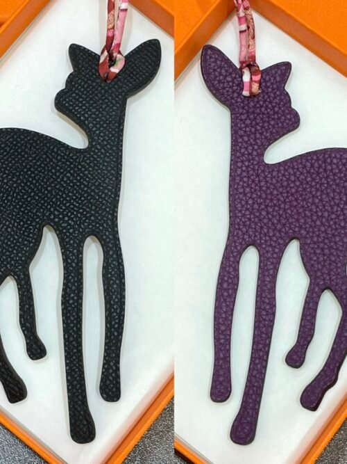 Russia Moscow 187 Factory Epsom Leather Noir / Togo Leather Violet Deer Charm