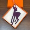 Russia Moscow 187 Factory Epsom Leather Noir / Togo Leather Violet Deer Charm