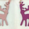 187 Factory Wapiti Bag Charm Rose Sakura Togo Leather / Rose Purple Epsom Leather