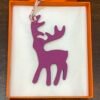 187 Factory Wapiti Bag Charm Rose Sakura Togo Leather / Rose Purple Epsom Leather