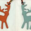 187 Factory Orange Togo Leather / Blue Atoll Epsom Leather Wapiti Charms