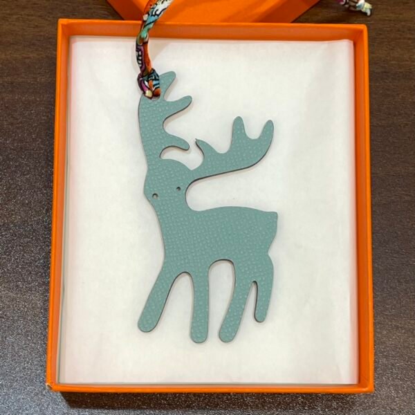 187 Factory Orange Togo Leather / Blue Atoll Epsom Leather Wapiti Charms