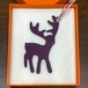 187 Factory Violet Togo Leather / Noir Epsom Leather Wapiti Charms