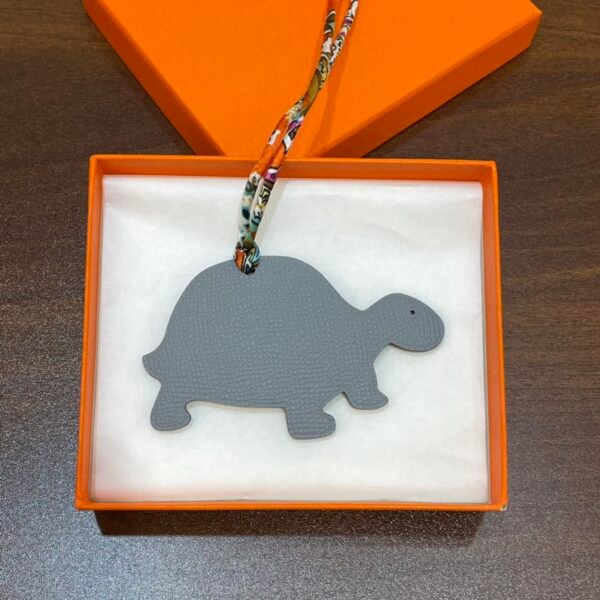Taiwan 187 Factory Turtle Charms Blue Lin Epsom / Gold Togo Leather