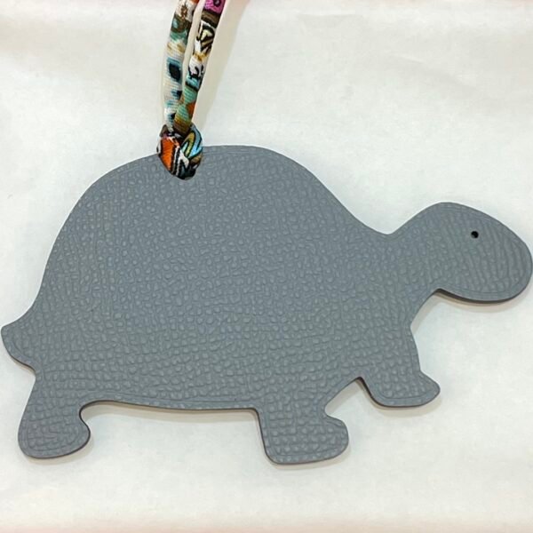 Taiwan 187 Factory Turtle Charms Blue Lin Epsom / Gold Togo Leather