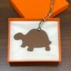 Taiwan 187 Factory Turtle Charms Blue Lin Epsom / Gold Togo Leather
