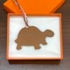 187 Factory Turtle Bag Charms Price Epsom Leather Gold / Togo Leather Dark Coffee