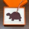 187 Factory Turtle Bag Charms Price Epsom Leather Gold / Togo Leather Dark Coffee