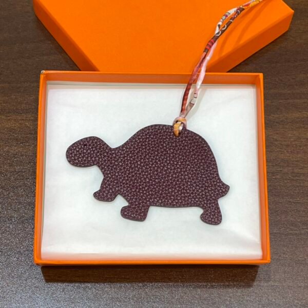 187 Factory Turtle Bag Charms Price Epsom Leather Gold / Togo Leather Dark Coffee