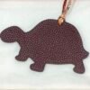 187 Factory Turtle Bag Charms Price Epsom Leather Gold / Togo Leather Dark Coffee