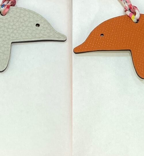 Canada Ottawa 187 Factory Dolphin Charms Togo Craie / Orange Epsom