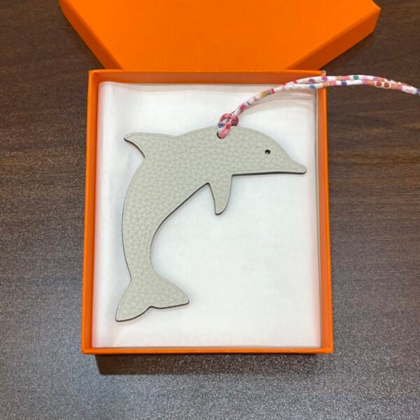 Canada Ottawa 187 Factory Dolphin Charms Togo Craie / Orange Epsom