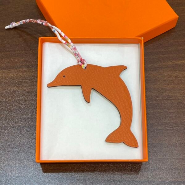 Canada Ottawa 187 Factory Dolphin Charms Togo Craie / Orange Epsom