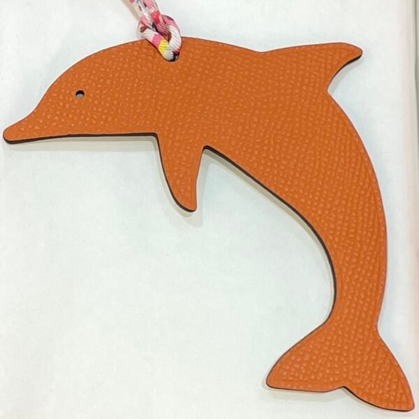 Canada Ottawa 187 Factory Dolphin Charms Togo Craie / Orange Epsom