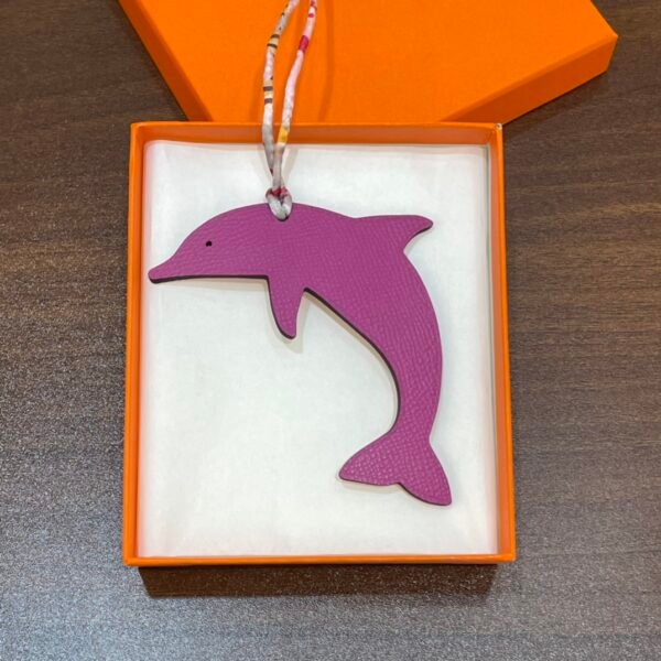 187 Factory Rose Sakura Togo Leather / Anemone Epsom Leather Dolphin Charms