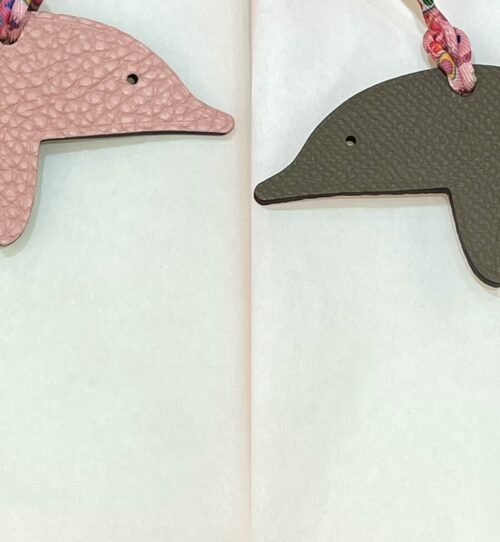Australia Sydney 187 Factory Dolphin Charms Togo Rose Eglantine / Epsom Etoupe Grey
