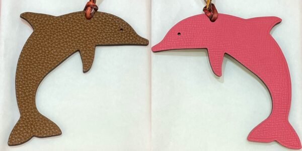 187 Factory Dolphin Charms Images Togo Leather Gold / Epsom Leather Rose Lipstick