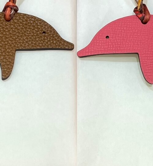 187 Factory Dolphin Charms Images Togo Leather Gold / Epsom Leather Rose Lipstick