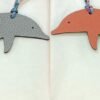 UK London 187 Factory Dolphin Charms Blue Zephyr Togo Leather / Crevette Epsom Leather