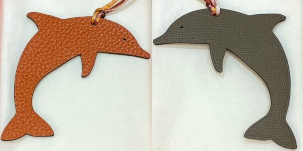 187 Factory Bag Charms Price Orange Togo Leather / Etoupe Epsom Leather