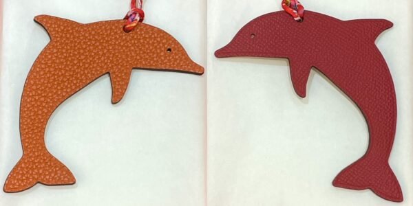 Russia Moscow 187 Factory Dolphin Charms Togo Leather Orange / Epsom Leather Rouge Ruby