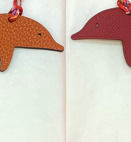 Russia Moscow 187 Factory Dolphin Charms Togo Leather Orange / Epsom Leather Rouge Ruby