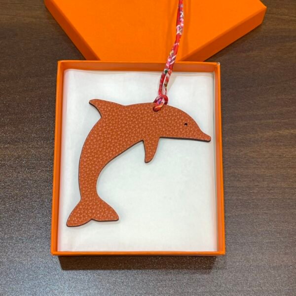 Russia Moscow 187 Factory Dolphin Charms Togo Leather Orange / Epsom Leather Rouge Ruby