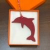 Russia Moscow 187 Factory Dolphin Charms Togo Leather Orange / Epsom Leather Rouge Ruby
