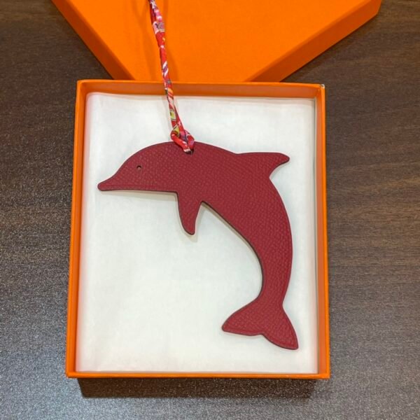 Russia Moscow 187 Factory Dolphin Charms Togo Leather Orange / Epsom Leather Rouge Ruby