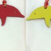 Taiwan 187 Factory Dolphin Bag Charms Togo Leather Rouge Casaque / Epsom Leather Lime