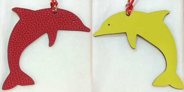 Taiwan 187 Factory Dolphin Bag Charms Togo Leather Rouge Casaque / Epsom Leather Lime
