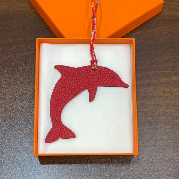 Taiwan 187 Factory Dolphin Bag Charms Togo Leather Rouge Casaque / Epsom Leather Lime
