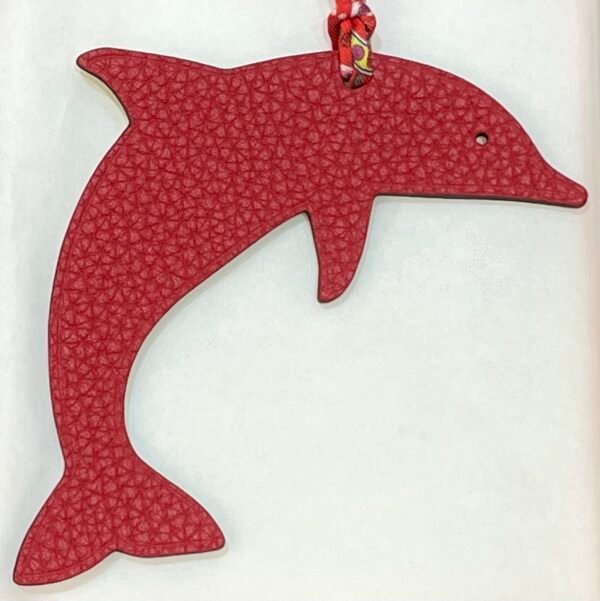 Taiwan 187 Factory Dolphin Bag Charms Togo Leather Rouge Casaque / Epsom Leather Lime