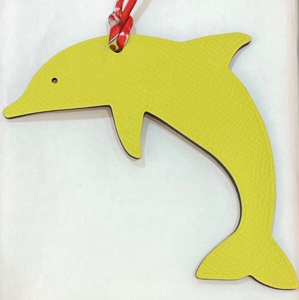 Taiwan 187 Factory Dolphin Bag Charms Togo Leather Rouge Casaque / Epsom Leather Lime