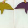187 Factory Togo Leather Jaune Amber / Epsom Leather Violet Dolphin Charms Images