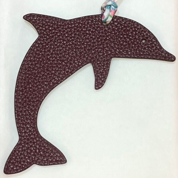 Singapore Kuala Lumpur 187 Factory Dolphin Bag Charms Dark Coffee Togo / Blue Attol Epsom