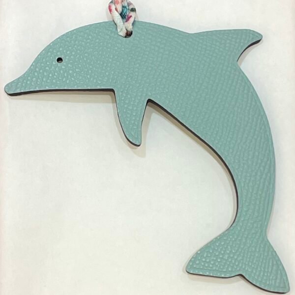 Singapore Kuala Lumpur 187 Factory Dolphin Bag Charms Dark Coffee Togo / Blue Attol Epsom