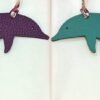 187 Factory Bag Charms Violet Togo Leather / Malachite Epsom Leather