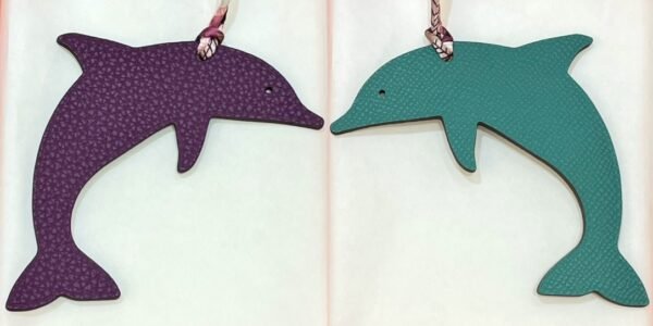 187 Factory Bag Charms Violet Togo Leather / Malachite Epsom Leather