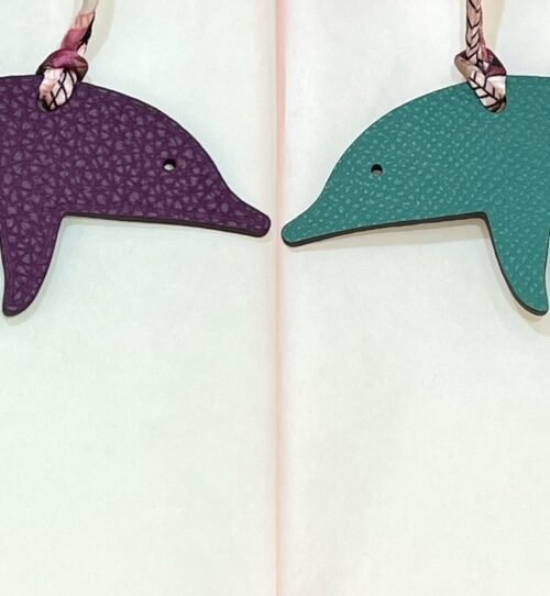 187 Factory Bag Charms Violet Togo Leather / Malachite Epsom Leather