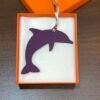 187 Factory Bag Charms Violet Togo Leather / Malachite Epsom Leather