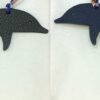 Canada Toronto 187 Factory Dolphin Charms Etain Grey Togo Leather / Epsom Leather Dark Blue