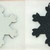 187 Factory Bag Charms Images Epsom Craie / Togo Noir Snowflake Charm