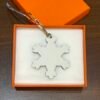 187 Factory Bag Charms Images Epsom Craie / Togo Noir Snowflake Charm