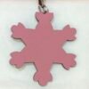 187 Factory Snowflake Bag Charm Epsom Leather Rose Confetti / Togo Leather Dark Coffee