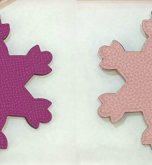 Russia Moscow 187 Factory Snowflake Charm Rose Purple Epsom Leather / Rose Sakura Togo Leather