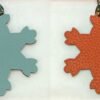 187 Factory Snowflake Charm Images Epsom Leather Blue Attol / Togo Leather Orange